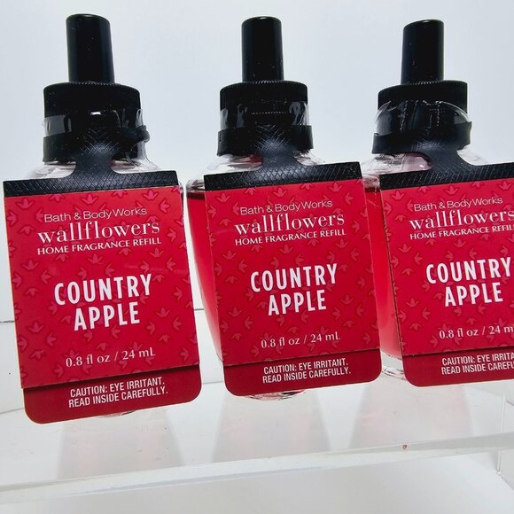 3 COUNTRY APPLE Bath & Body Works Wallflower Refill Bulbs NEW - Picture 4 of 6